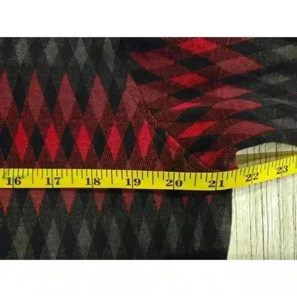 Allison Daley Petite Women's Red Geometric Zip-Up Jacket Size PL - Picture 11 of 12